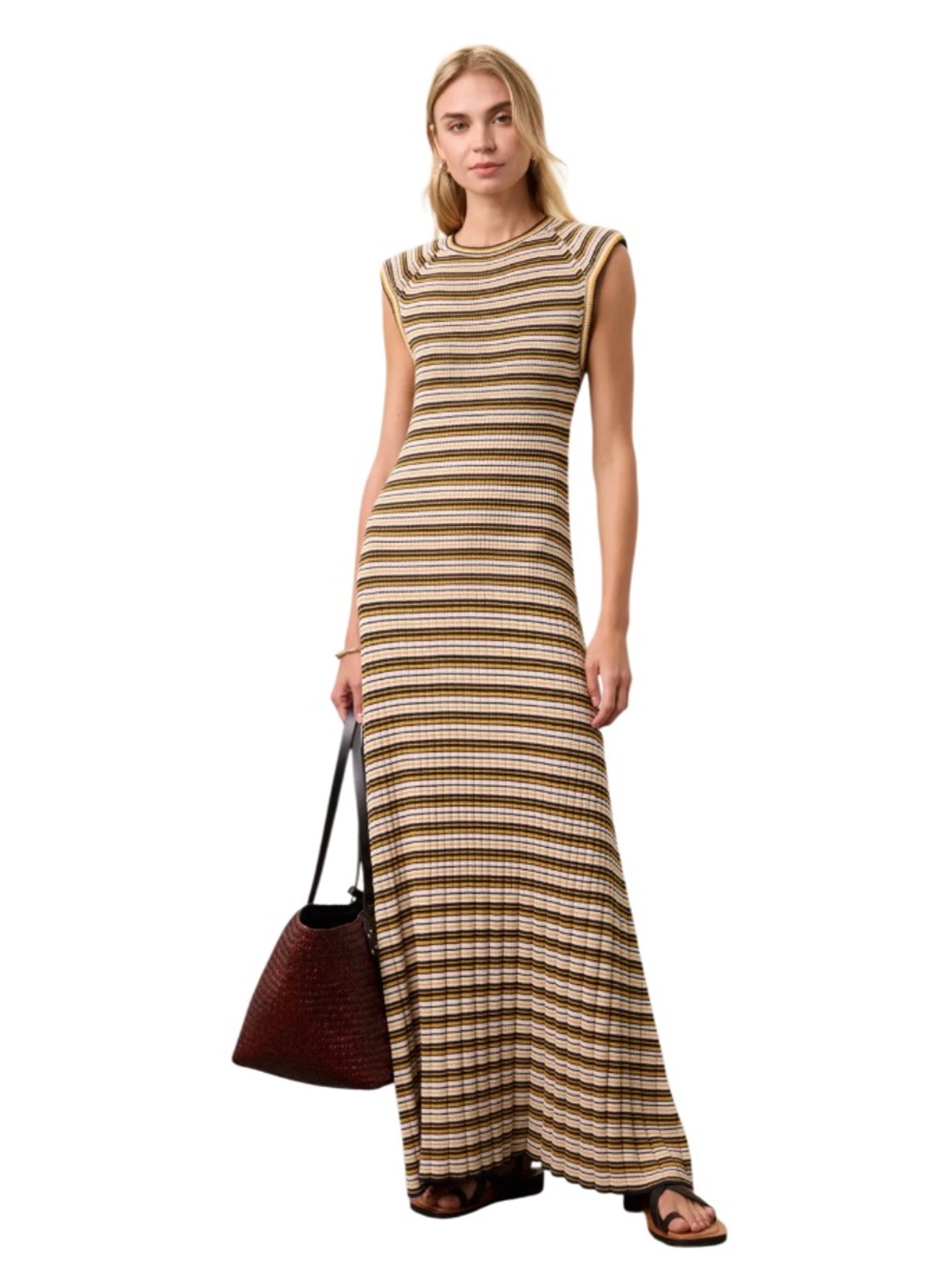 BA&SH Essie Multicolour Maxi Knit Dress
